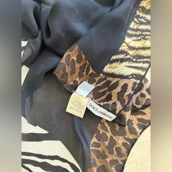 Dolce & Gabbana  Logo Silk Scarf - Picture 5 of 11